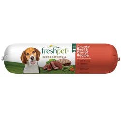 Freshpet Select Roll Chunky Vegetable and Beef Recipe Refrigerated Wet Dog Food - 6lbs: All No By-Products