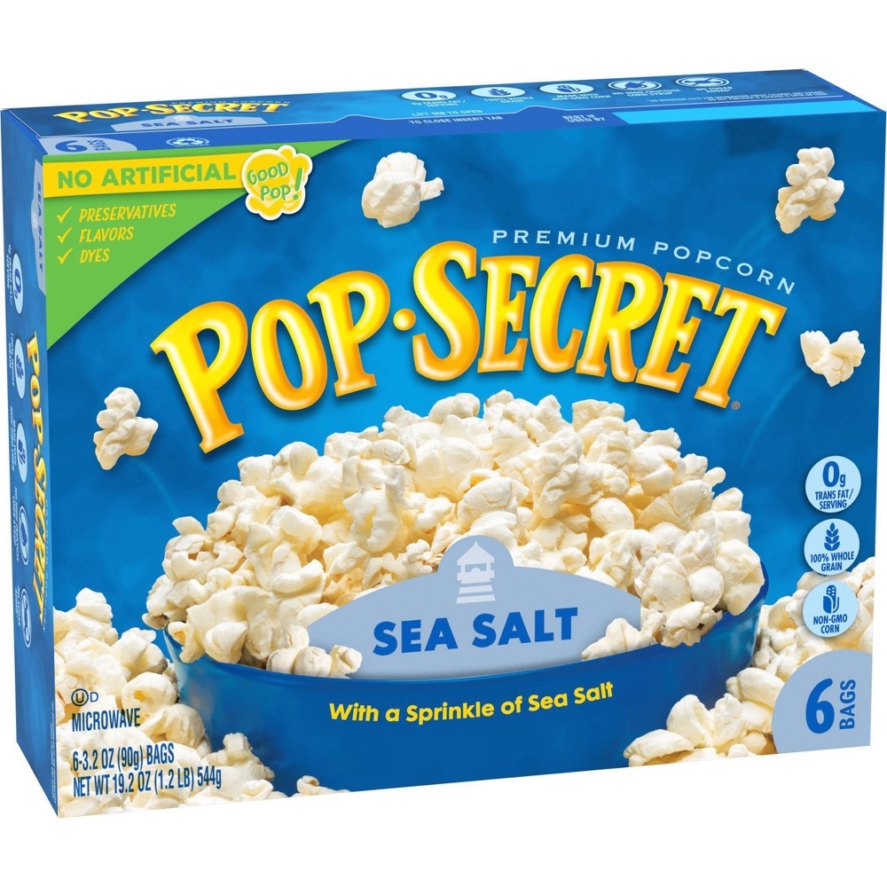 slide 4 of 6, Pop Secret Sea Salt Microwavable Popcorn, 6 ct; 3.2 oz