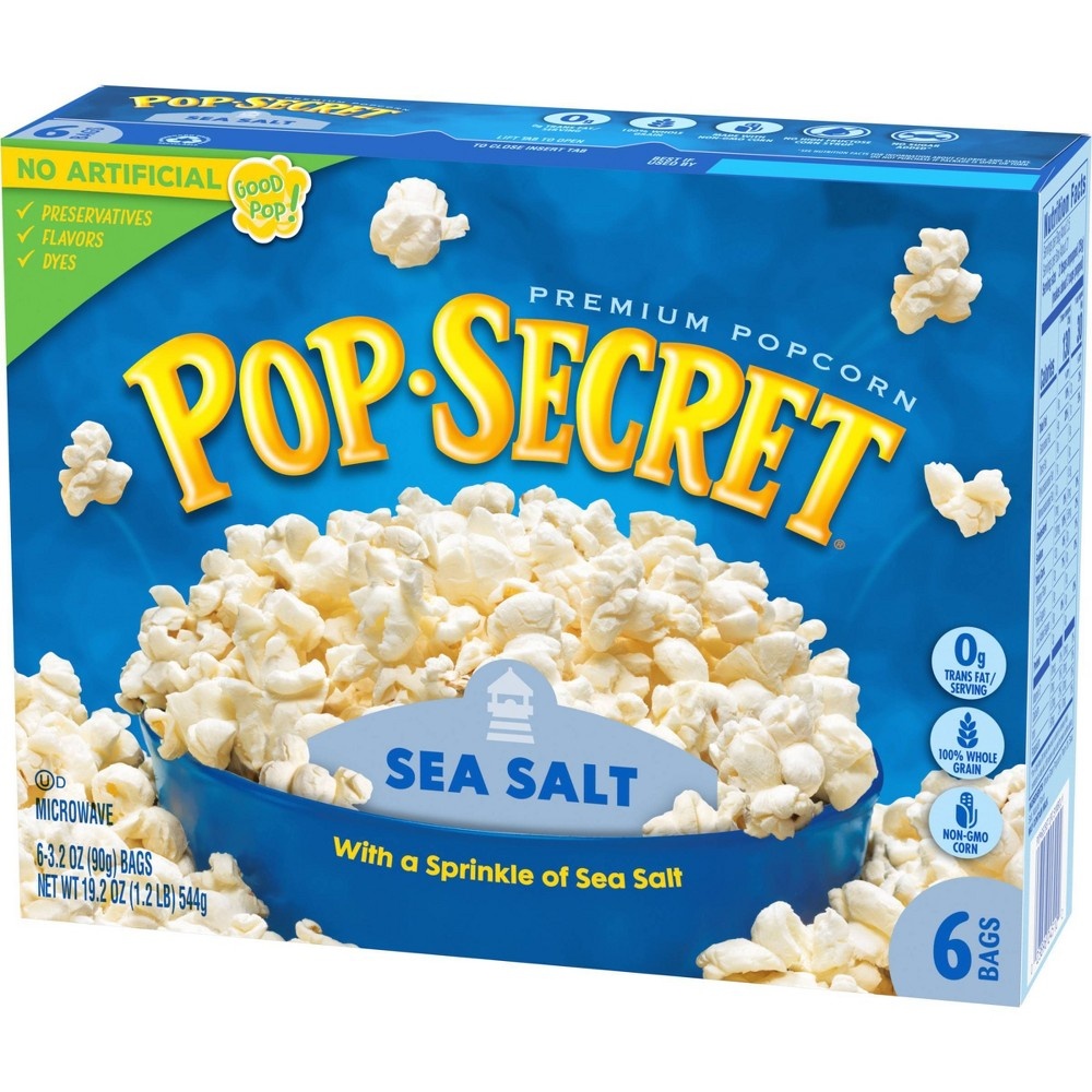 slide 5 of 6, Pop Secret Sea Salt Microwavable Popcorn, 6 ct; 3.2 oz