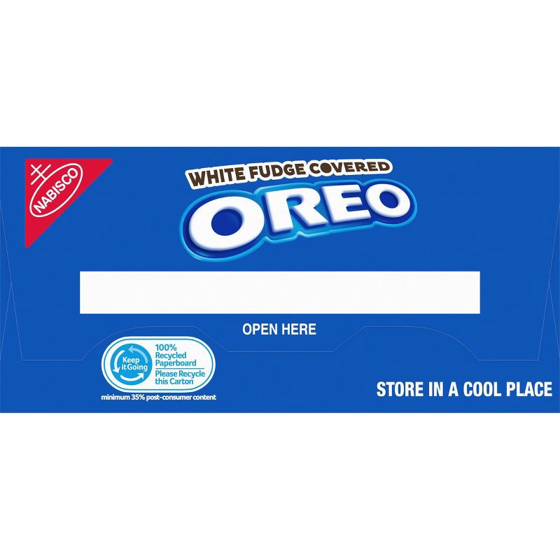 slide 2 of 13, Oreo White Fudge Covered Chocolate Sandwich Limited Edition Christmas Cookies - 8.5oz, 8.5 oz