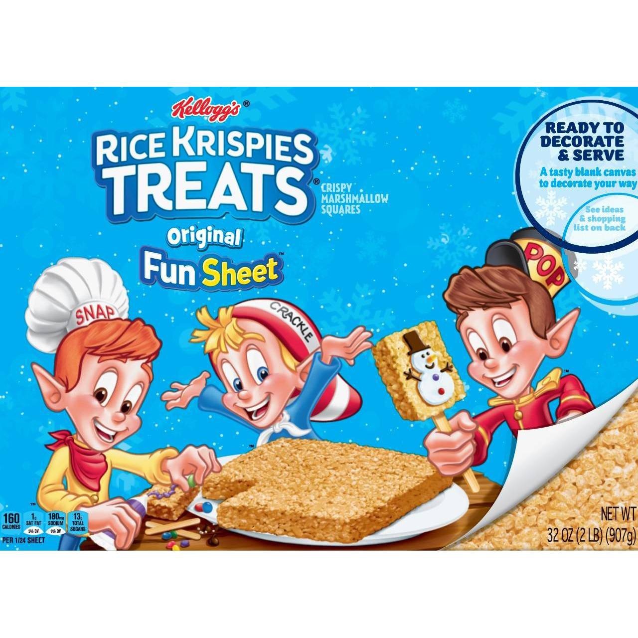 slide 1 of 1, Rice Krispies Treats Original Fun Sheet, 32 oz