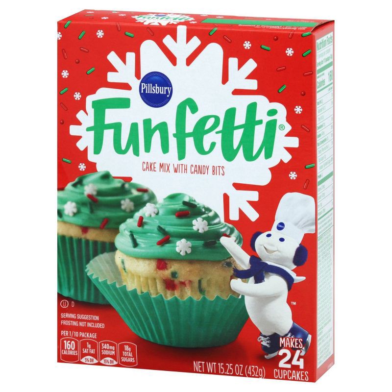 slide 3 of 8, Pillsbury Funfetti Holiday Cake Mix with Candy Bits - 15.25oz, 15.25 oz