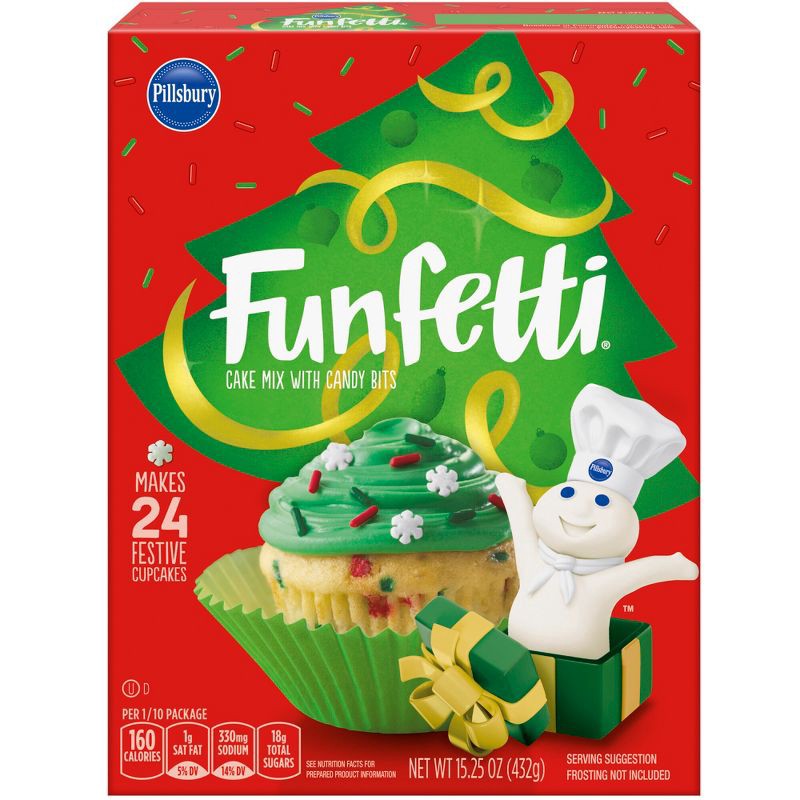 slide 6 of 8, Pillsbury Funfetti Holiday Cake Mix with Candy Bits - 15.25oz, 15.25 oz