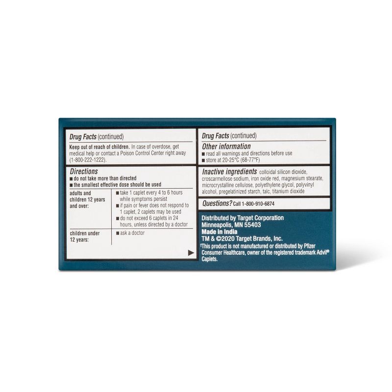 slide 5 of 5, Ibuprofen (NSAID) Pain Reliever & Fever Reducer Caplets - 200ct - up&up™, 200 ct