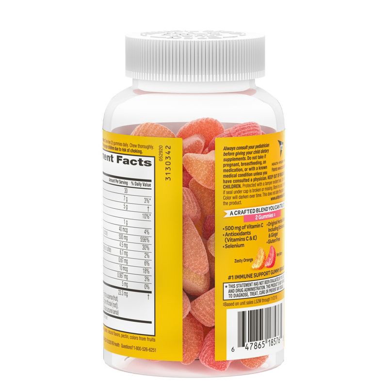 slide 2 of 9, Airborne Kids Immune Support Gummies with Vitamin C & Zinc - Assorted Fruit - 42ct, 42 ct