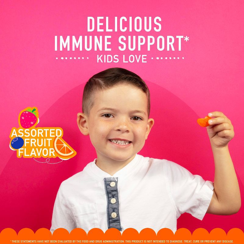 slide 5 of 9, Airborne Kids Immune Support Gummies with Vitamin C & Zinc - Assorted Fruit - 42ct, 42 ct