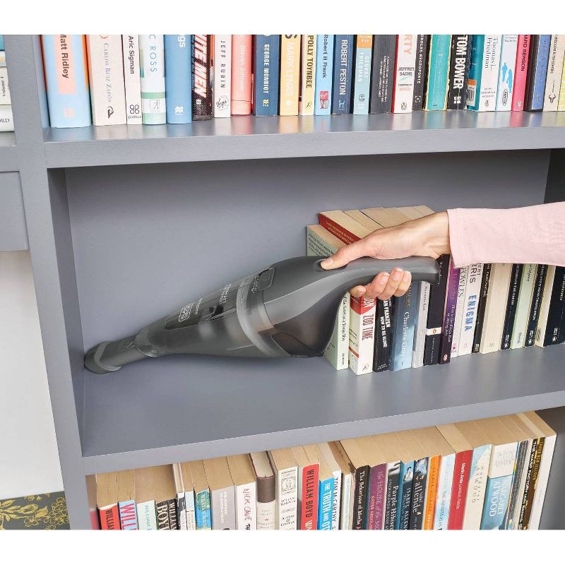 slide 6 of 14, BLACK+DECKER Compact Lithium Handheld Vacuum - Gray HNVC220BCZ01: Cordless Dustbuster, Portable Car Vacuum, Rechargeable, 1 ct