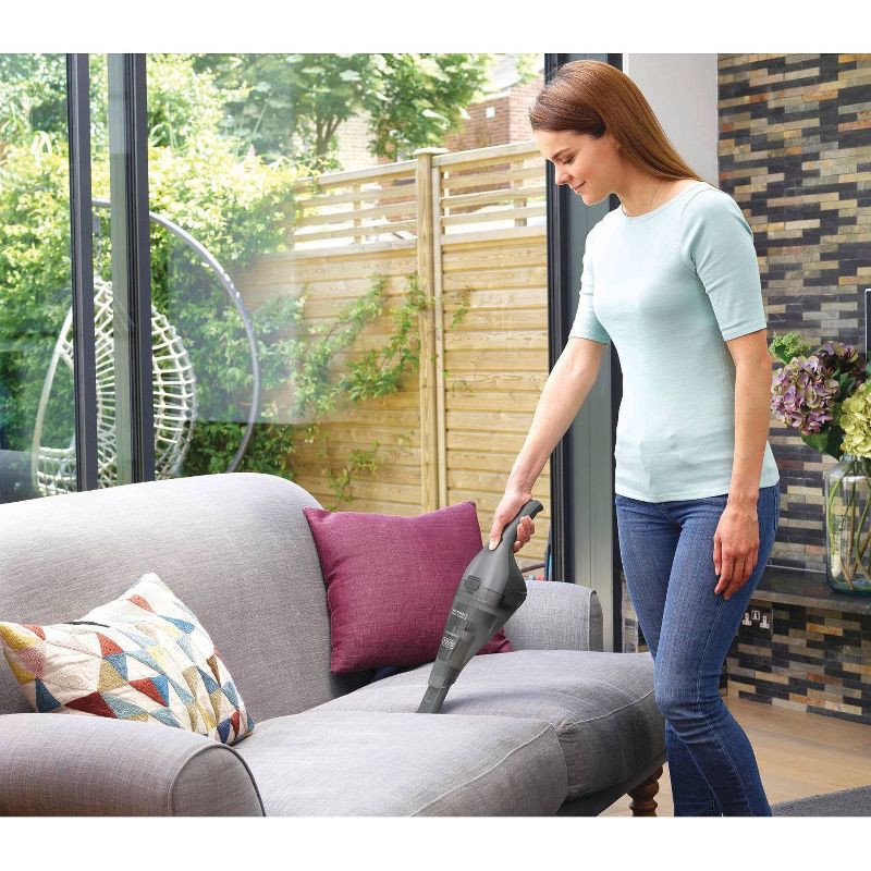 slide 7 of 14, BLACK+DECKER Compact Lithium Handheld Vacuum - Gray HNVC220BCZ01: Cordless Dustbuster, Portable Car Vacuum, Rechargeable, 1 ct