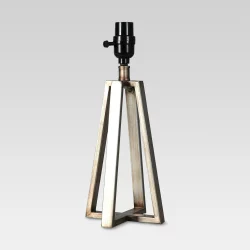 Linear Small Lamp Base Silver Includes Energy Efficient Light Bulb - Threshold