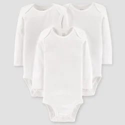 Carter's Just One You® Baby 3pk Long Sleeve Bodysuit - White 12M