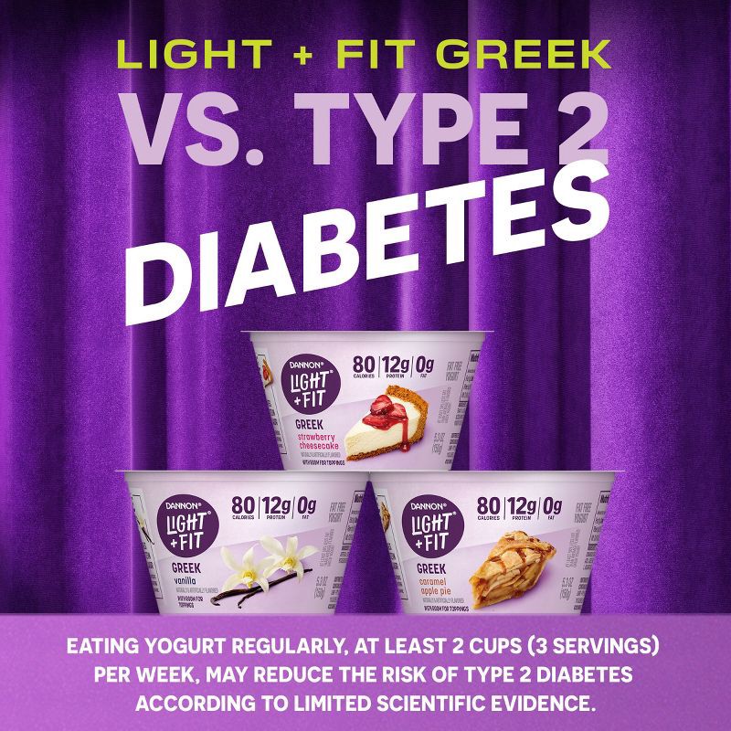 slide 6 of 13, Light + Fit Nonfat Gluten-Free Cherry Greek Yogurt - 12g Protein 4ct/5.3oz Cups, 12 gram, 4 ct, 5.3 oz