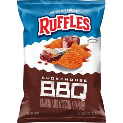 Ruffles Smokehouse Style BBQ Potato Chips 8oz