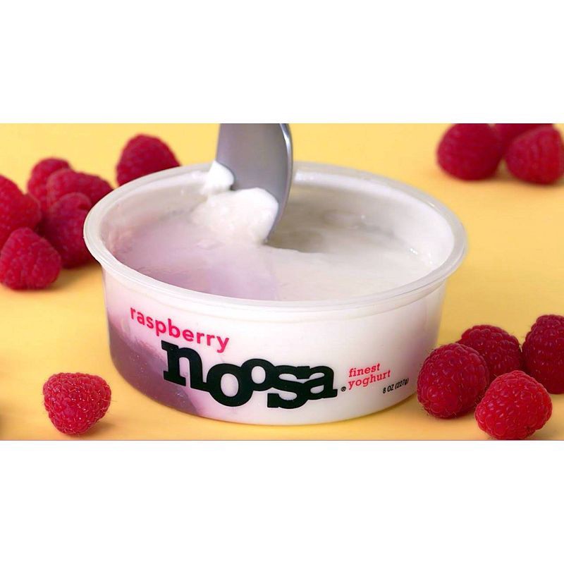 slide 4 of 4, Noosa Raspberry Probiotic Whole Milk Yoghurt - 8oz, 8 oz