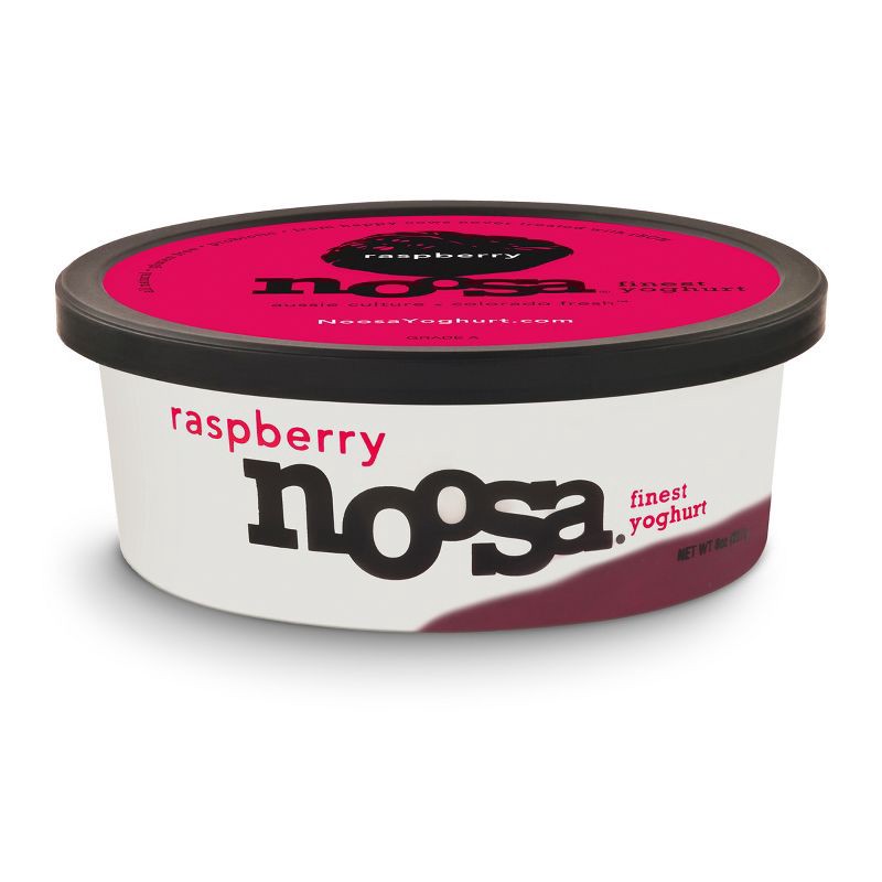 slide 1 of 4, Noosa Raspberry Probiotic Whole Milk Yoghurt - 8oz, 8 oz