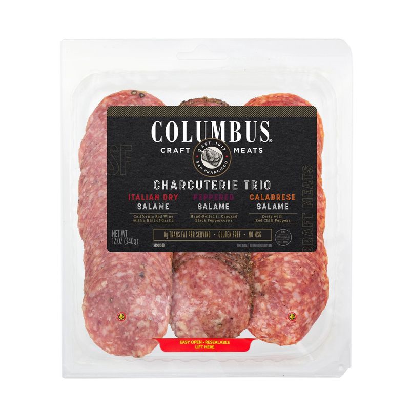 slide 1 of 8, Columbus Salame Sampler Deli Meats - 12oz, 12 oz