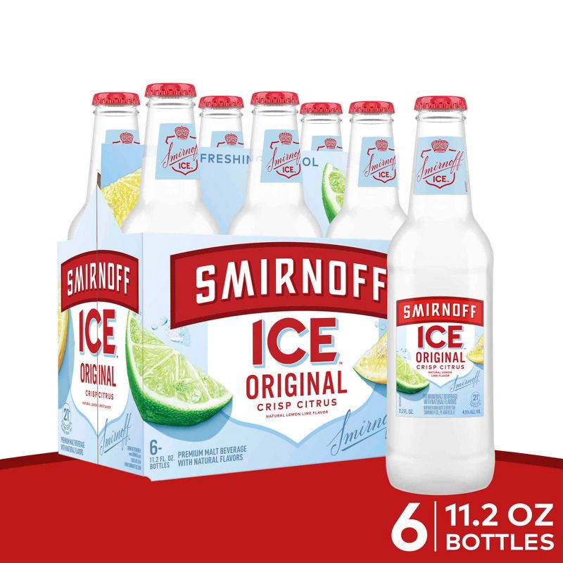 slide 1 of 10, Smirnoff Ice Original - 6pk/11.2 fl oz Bottles, 6 ct; 11.2 fl oz