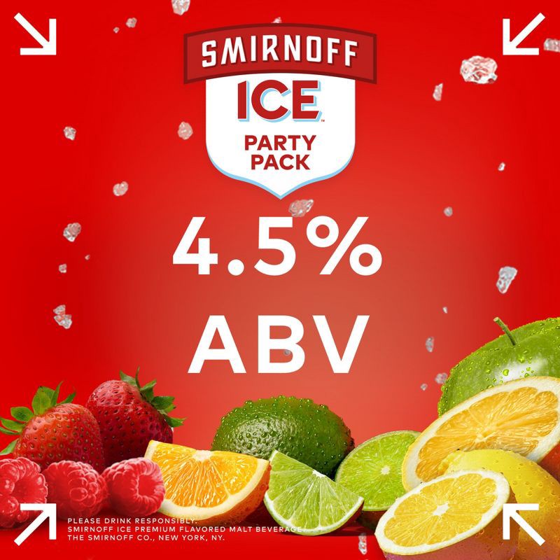 slide 2 of 9, Smirnoff Ice Party Pack - 12pk/11.2 fl oz Bottles, 12 ct, 11.2 fl oz