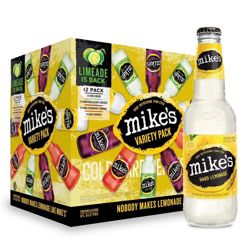 slide 2 of 21, Mike's Hard Lemonade Variety Party Pack - 12pk/12 fl oz Bottles, 12 ct; 12 fl oz