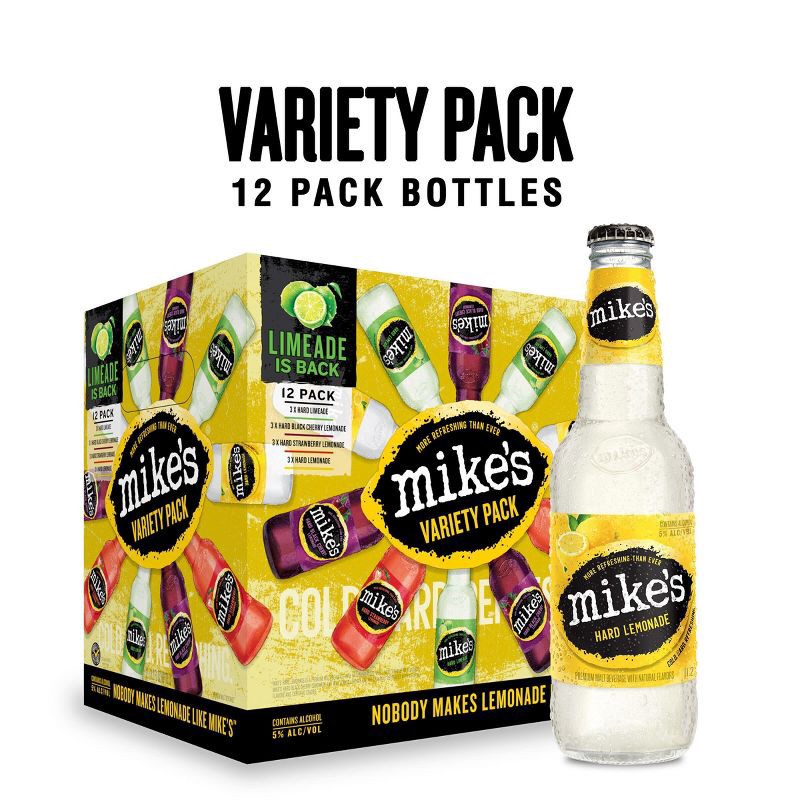 slide 3 of 21, Mike's Hard Lemonade Variety Party Pack - 12pk/12 fl oz Bottles, 12 ct; 12 fl oz