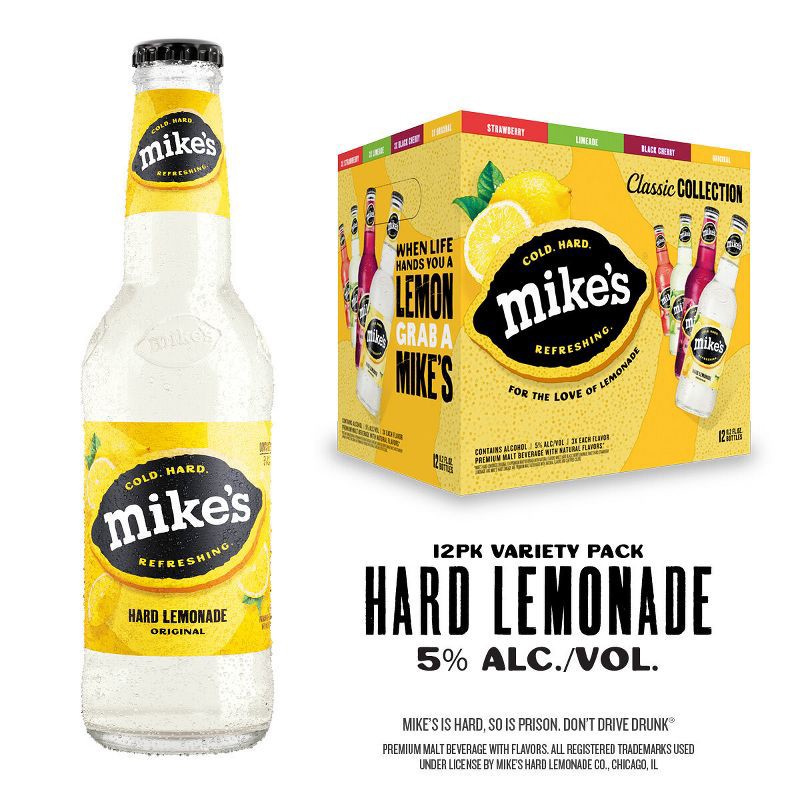 slide 21 of 21, Mike's Hard Lemonade Variety Party Pack - 12pk/12 fl oz Bottles, 12 ct; 12 fl oz