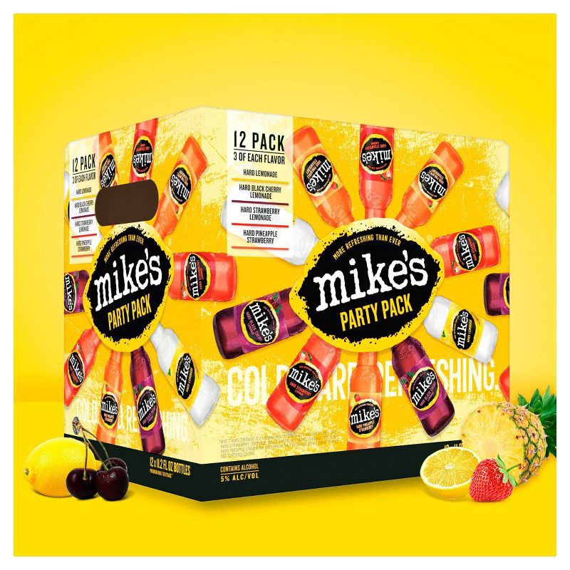 slide 4 of 5, Mike's Hard Lemonade Variety Party Pack - 12pk/12 fl oz Bottles, 12 ct; 12 fl oz