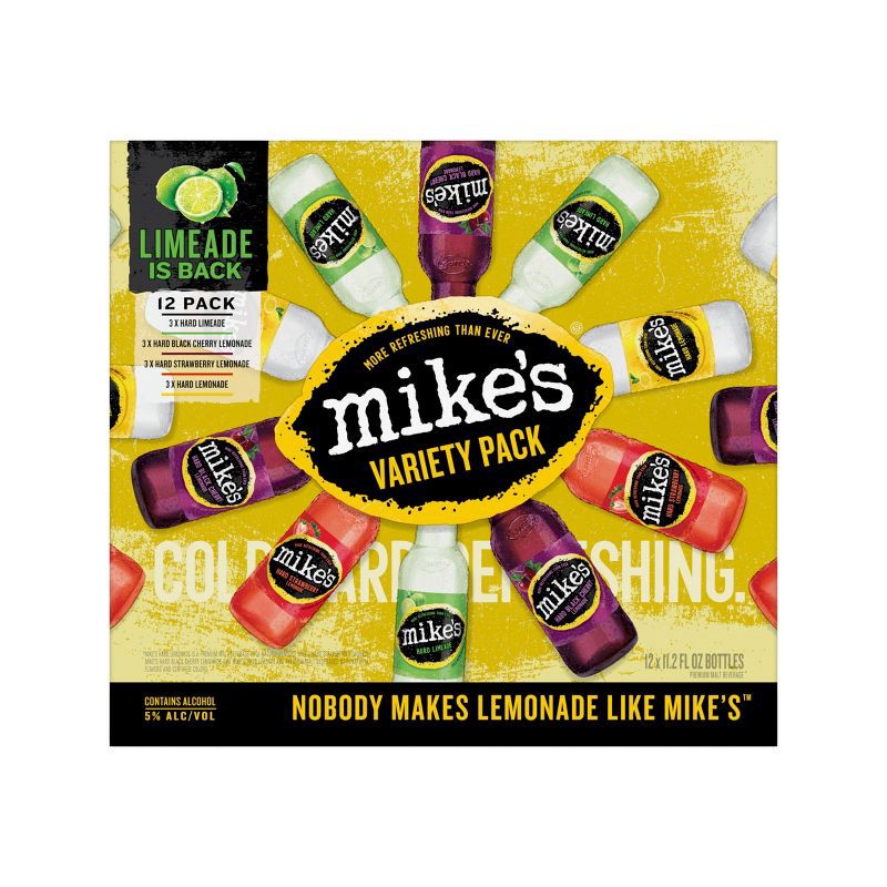 slide 4 of 21, Mike's Hard Lemonade Variety Party Pack - 12pk/12 fl oz Bottles, 12 ct; 12 fl oz