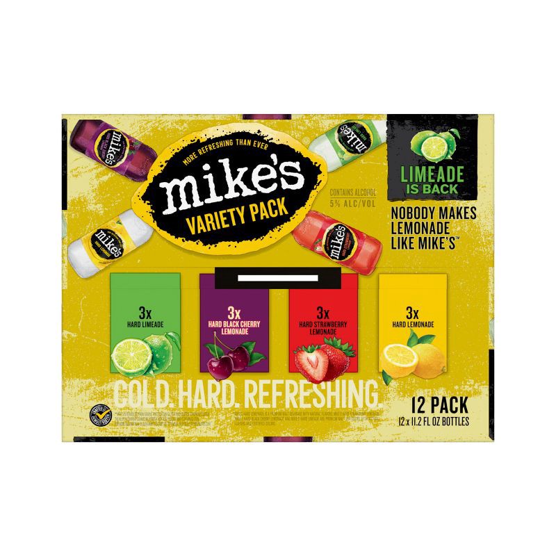 slide 5 of 5, Mike's Hard Lemonade Variety Party Pack - 12pk/12 fl oz Bottles, 12 ct; 12 fl oz