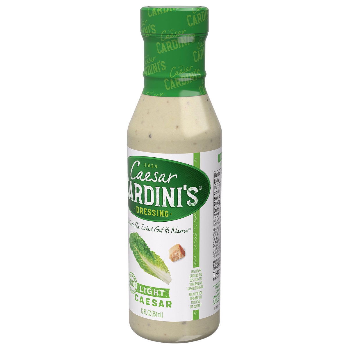 slide 5 of 11, Cardini's Light Caesar Dressing, 12 fl oz