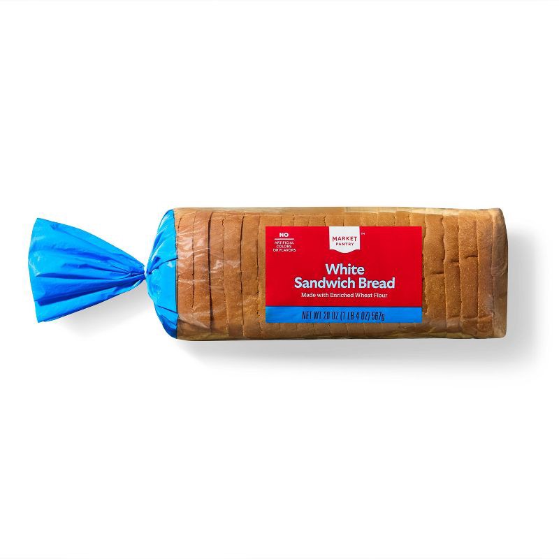 slide 1 of 3, White Sandwich Bread - 20oz - Market Pantry™, 20 oz