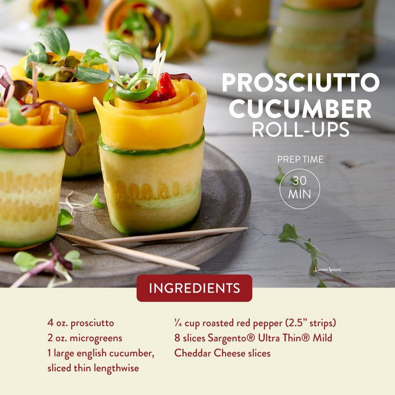 slide 4 of 8, Sargento Ultra Thin Natural Cheddar Cheese Slices - 7.6oz/20 slices, 7.6 oz