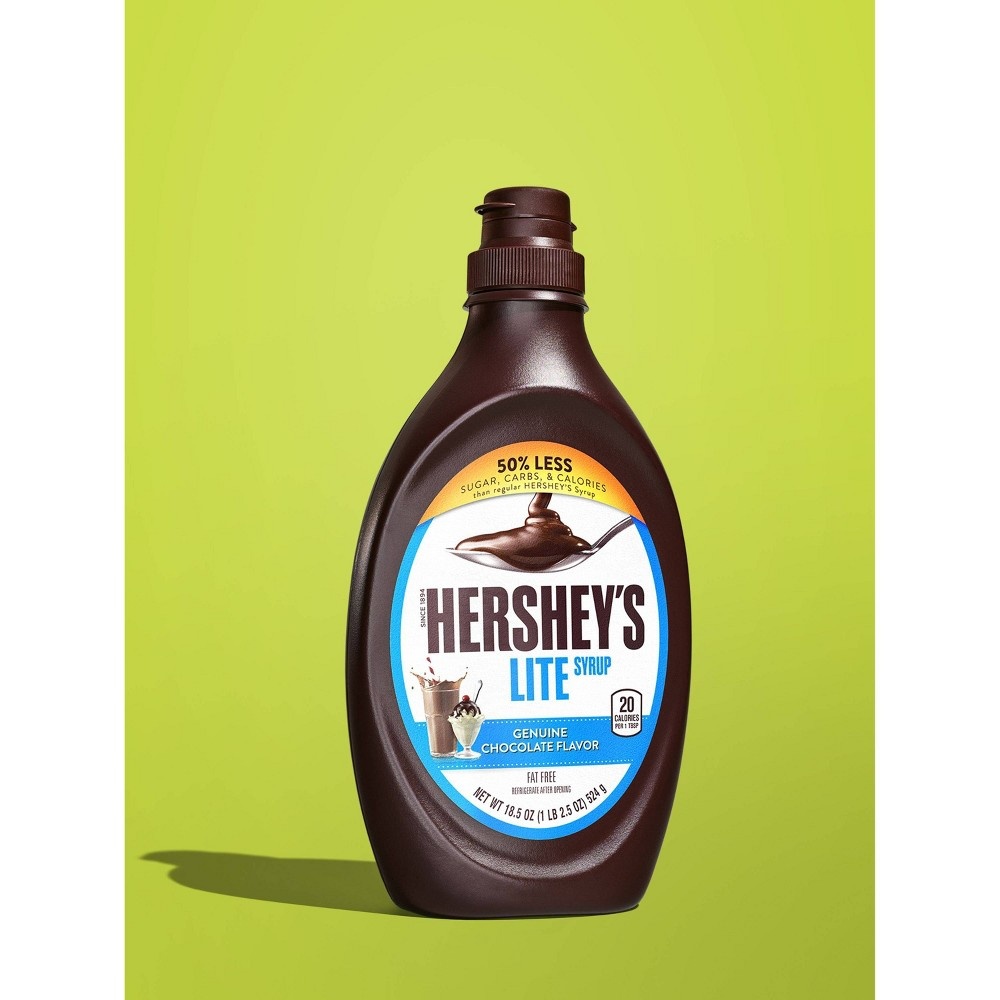 slide 3 of 4, Hershey's Lite Chocolate Syrup, 18.5 oz