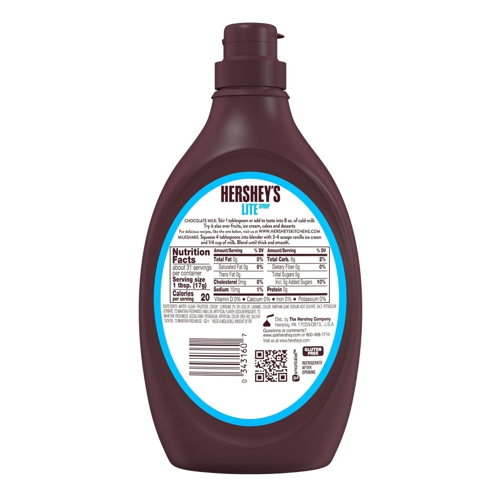 slide 4 of 4, Hershey's Lite Chocolate Syrup, 18.5 oz