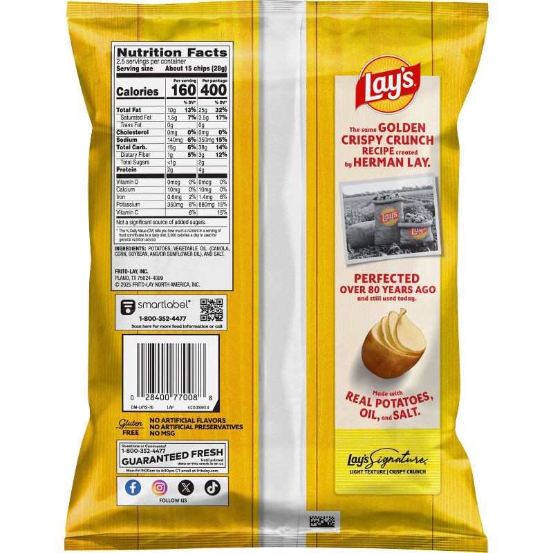 slide 2 of 8, Lay's Classic Potato Chips - 2.5oz, 2.5 oz