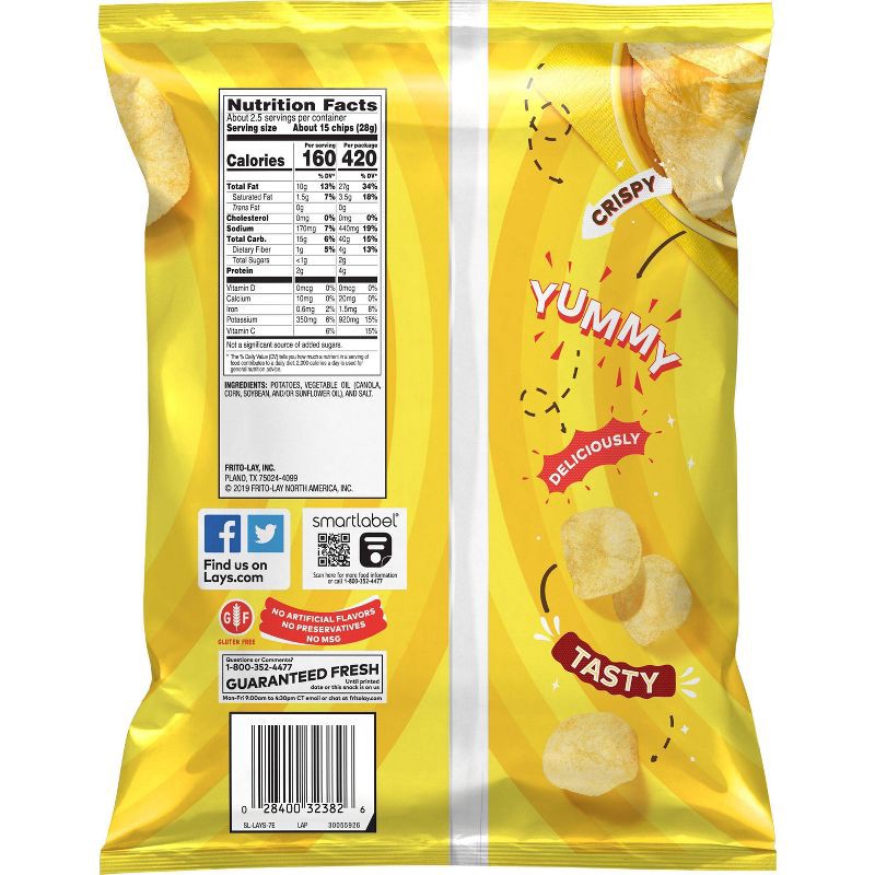 slide 2 of 4, Lay's Classic Potato Chips - 2.62oz, 2.62 oz