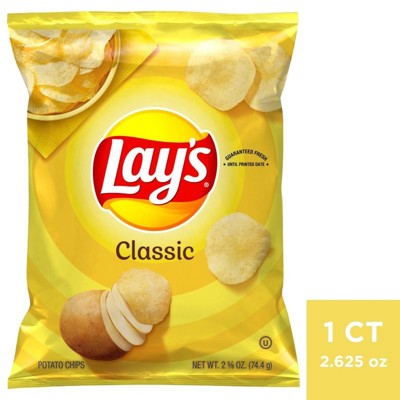 slide 1 of 4, Lay's Classic Potato Chips - 2.62oz, 2.62 oz