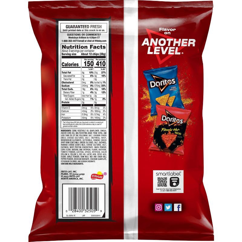 slide 2 of 4, Doritos Nacho Cheese Tortilla Chips - 2.75oz, 2.75 oz