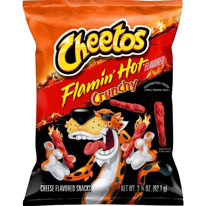 slide 1 of 9, Cheetos Crunchy Flamin' Hot Cheese Flavored Snacks - 2.875oz, 2.875 oz