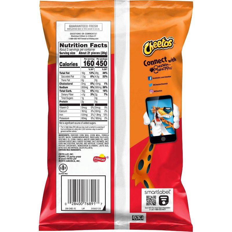 slide 2 of 7, Cheetos Crunchy Cheese Flavored Snacks - 2.875oz, 2.875 oz