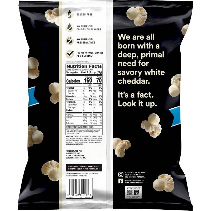 slide 2 of 10, Smartfood White Cheddar Cheese Popcorn - 9.75oz, 9.75 oz
