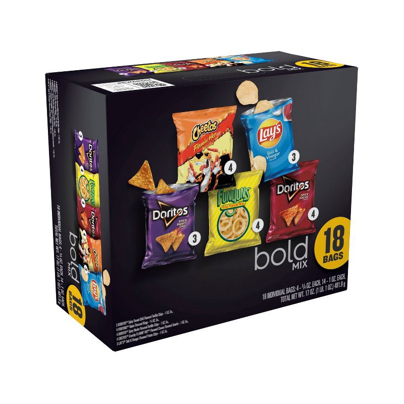 slide 8 of 9, Frito-Lay Snacks Bold Mix Variety Pack - 18ct/17oz, 18 ct, 17 oz