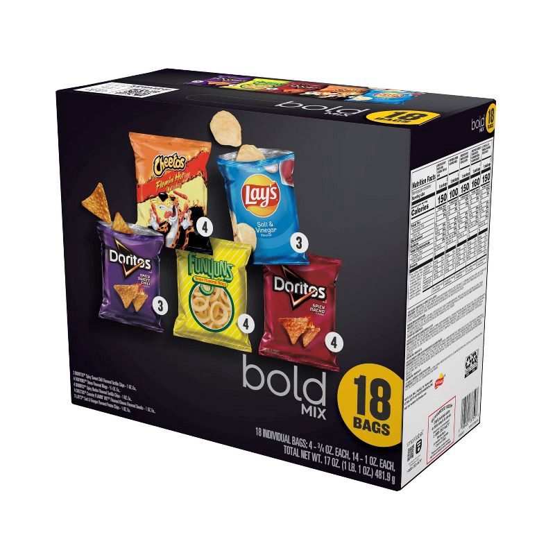 slide 9 of 9, Frito-Lay Snacks Bold Mix Variety Pack - 18ct/17oz, 18 ct, 17 oz