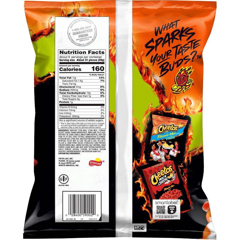 slide 2 of 7, Cheetos Crunchy Flamin' Hot Limón Cheese Flavored Snacks - 8.5oz, 8.5 oz