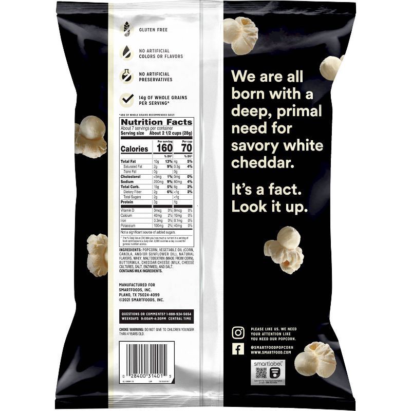 slide 2 of 10, Smartfood White Cheddar Popcorn - 6.75oz, 6.75 oz