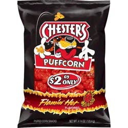Chester's Puffcorn Flamin' Hot Puffed Corn Snacks - 4.25oz