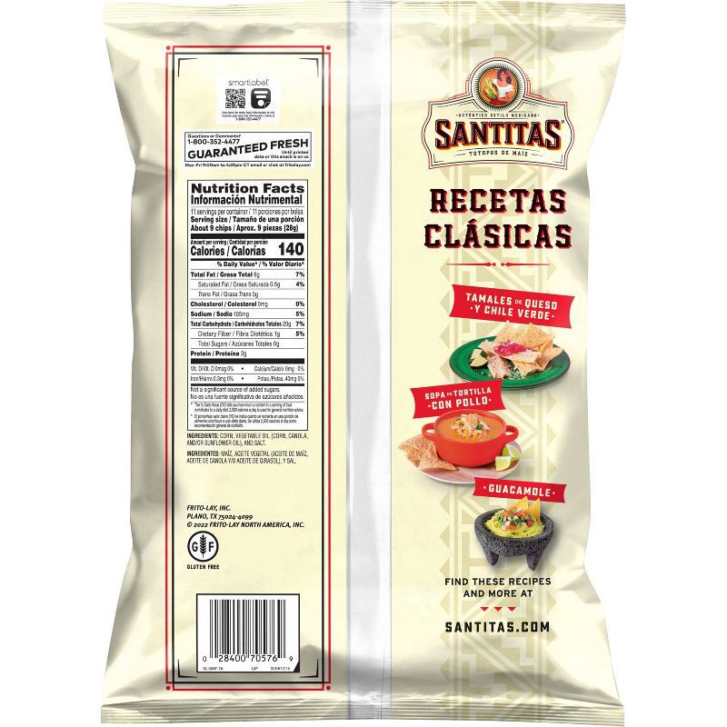 slide 2 of 4, Santitas White Corn Tortilla Chips - 11oz, 11 oz