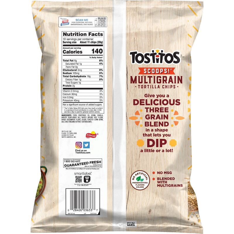 slide 2 of 5, Tostitos Multigrain Scoops! Tortilla Chips-10oz, 10 oz