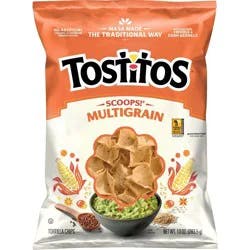 Tostitos Multigrain Scoops! Tortilla Chips-10oz: No Added MSG