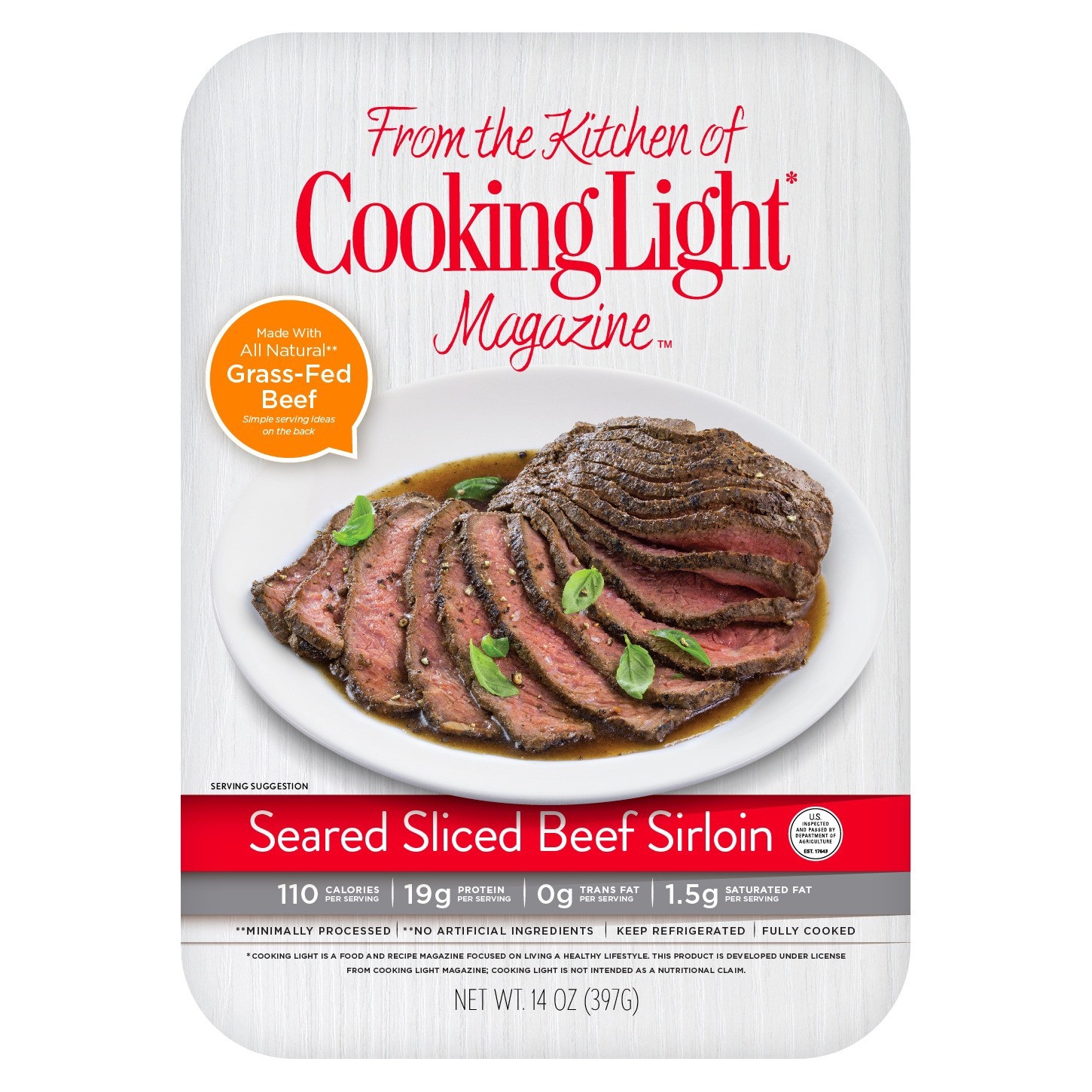 slide 1 of 1, Cooking Light Seared Sliced Beef Sirloin, 14 oz