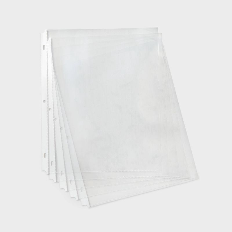 slide 3 of 3, 100ct Letter Sheet Protectors Clear - up&up™: Plastic Page Protectors for 8.5x11 Inch Documents, 100 Pack, 100 ct