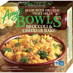Amy's Gluten Free Frozen Broccoli & Cheddar Bake Meal Bowls - 9.5oz